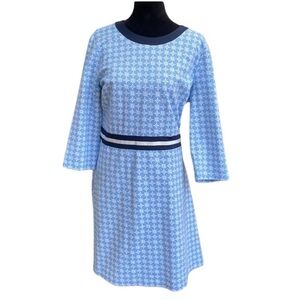 Draper James Light Blue Honeycomb Ponte Dress